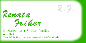 renata friker business card
