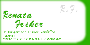 renata friker business card